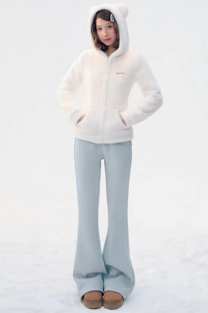 Sky Blue Teddy Bear Jacket Set-Up