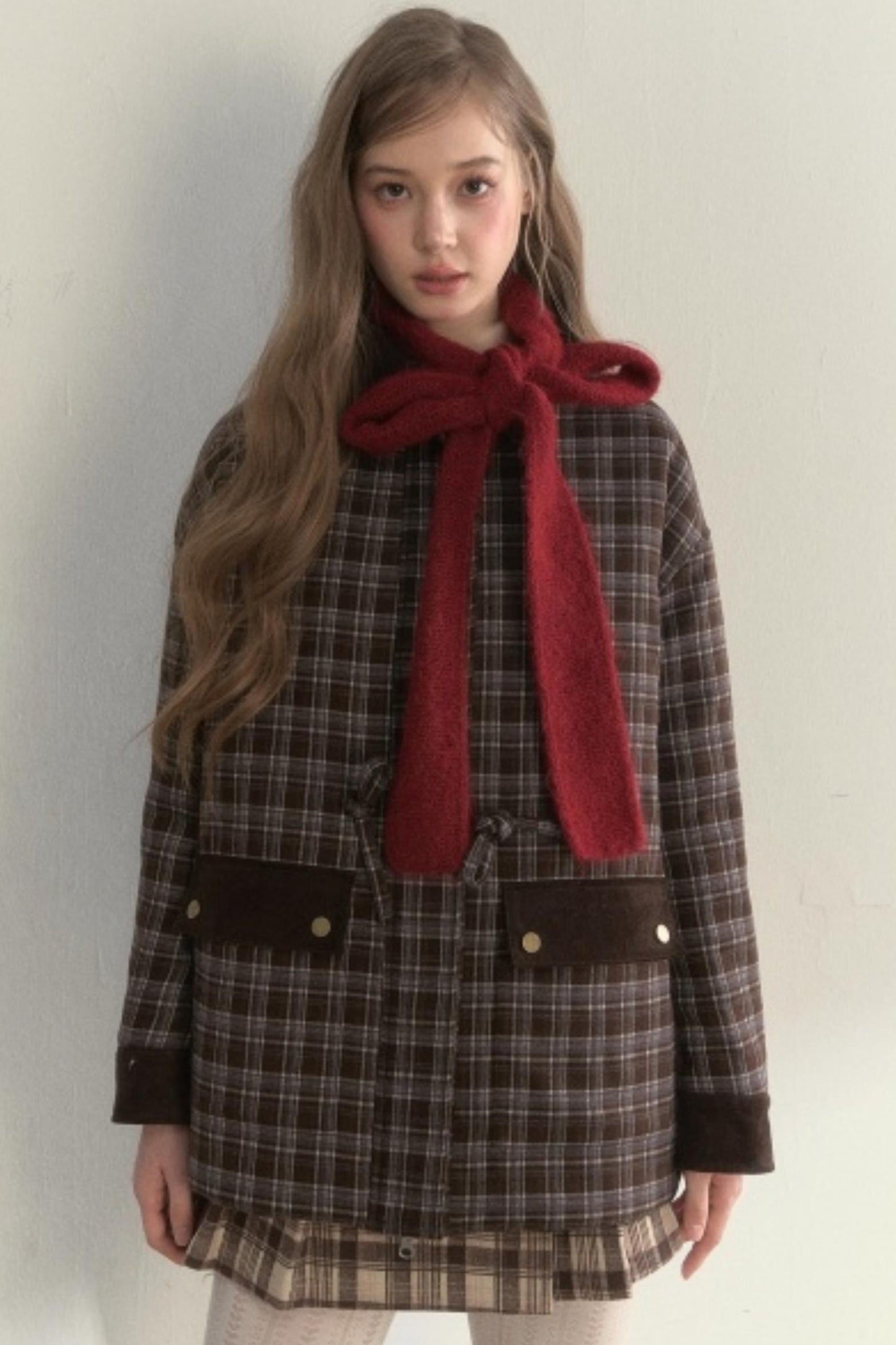 Retro Knitted Long Strip Scarf