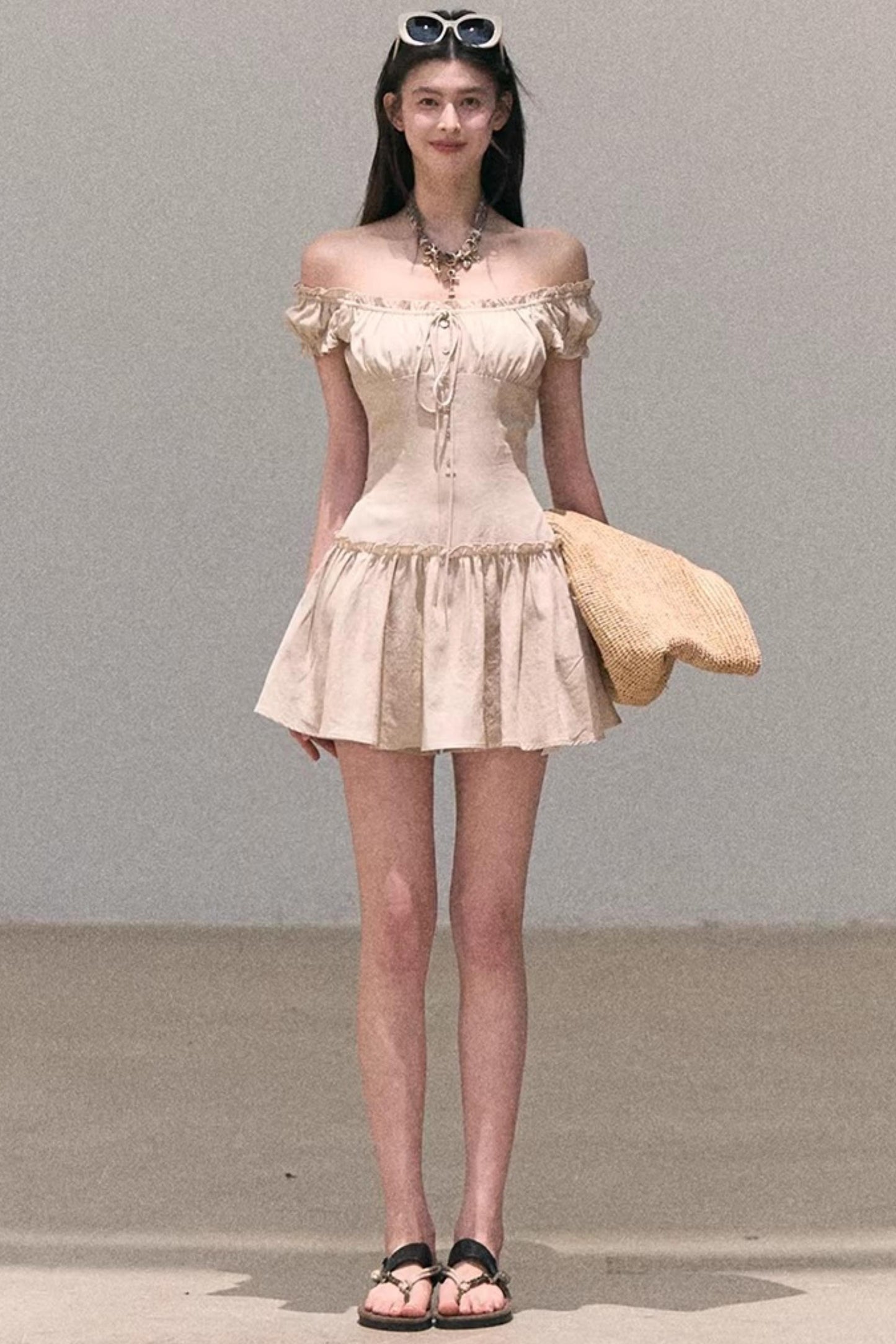 Fog in the Forest Linen Dress