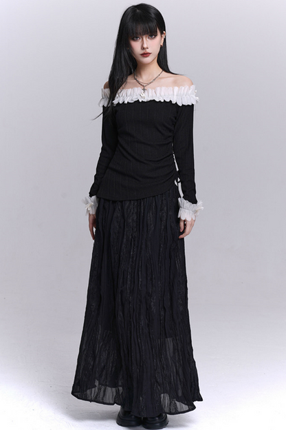 Geisterhafte Ein-Schulter-Bluse