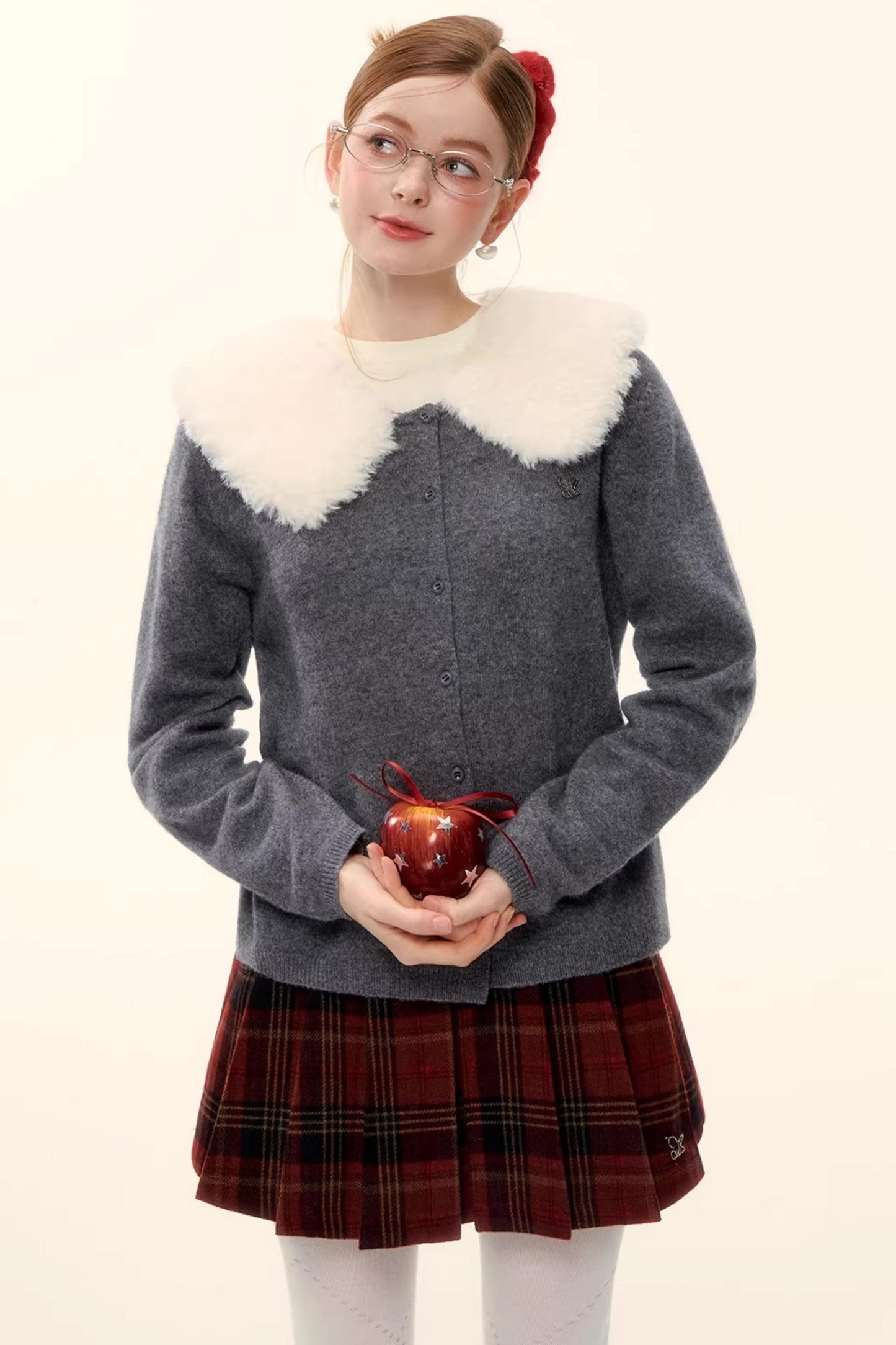 Retro Plaid Wool Skirt