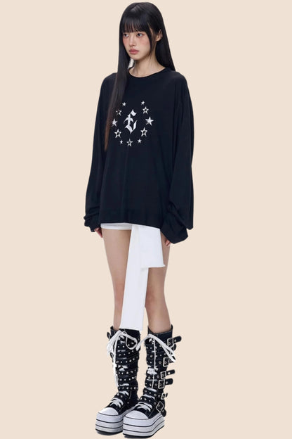 American Star Print Long Sleeve T-Shirt