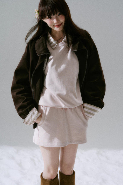 Caramel Croissant Patchwork Jacket