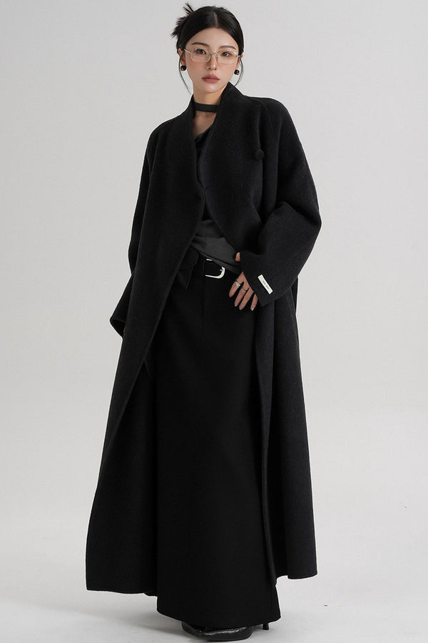 Cross-Body Wool Coat