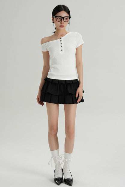 Chic Buttoned T-Shirt