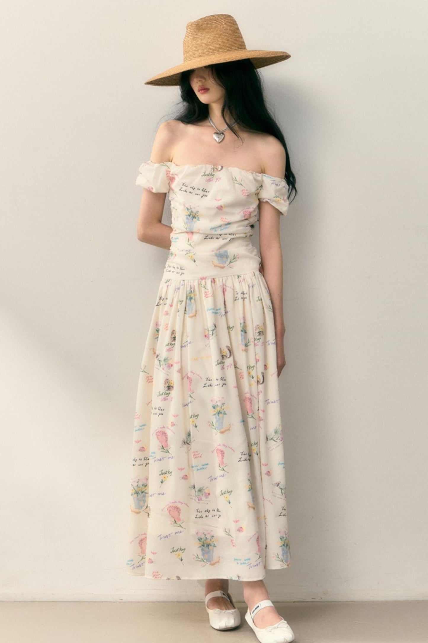 One-Shoulder Pleated Summer Dress