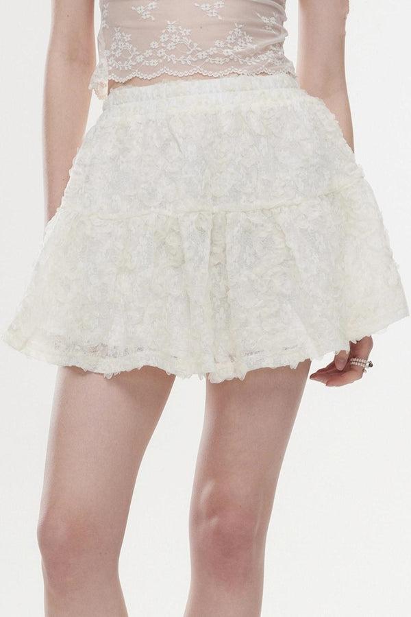 Lace Embroidered Soft Rice Tank Top Set-Up