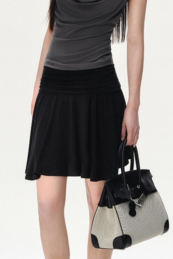 Irregular Striped Tencel Skirt