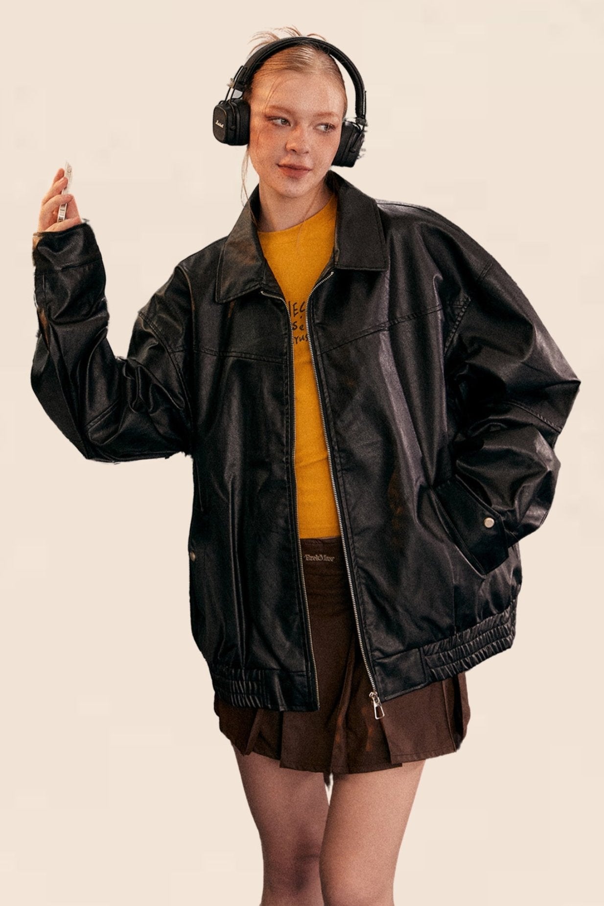 Retro High Street Pu Leather Jacket