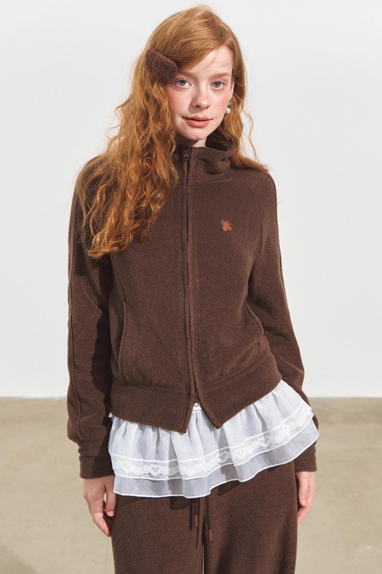 Rice Fleece Zip Jacket Set-Up