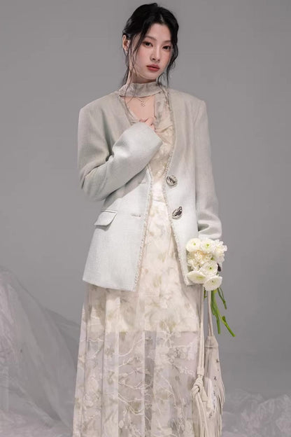 Teal Green Hemp Blazer