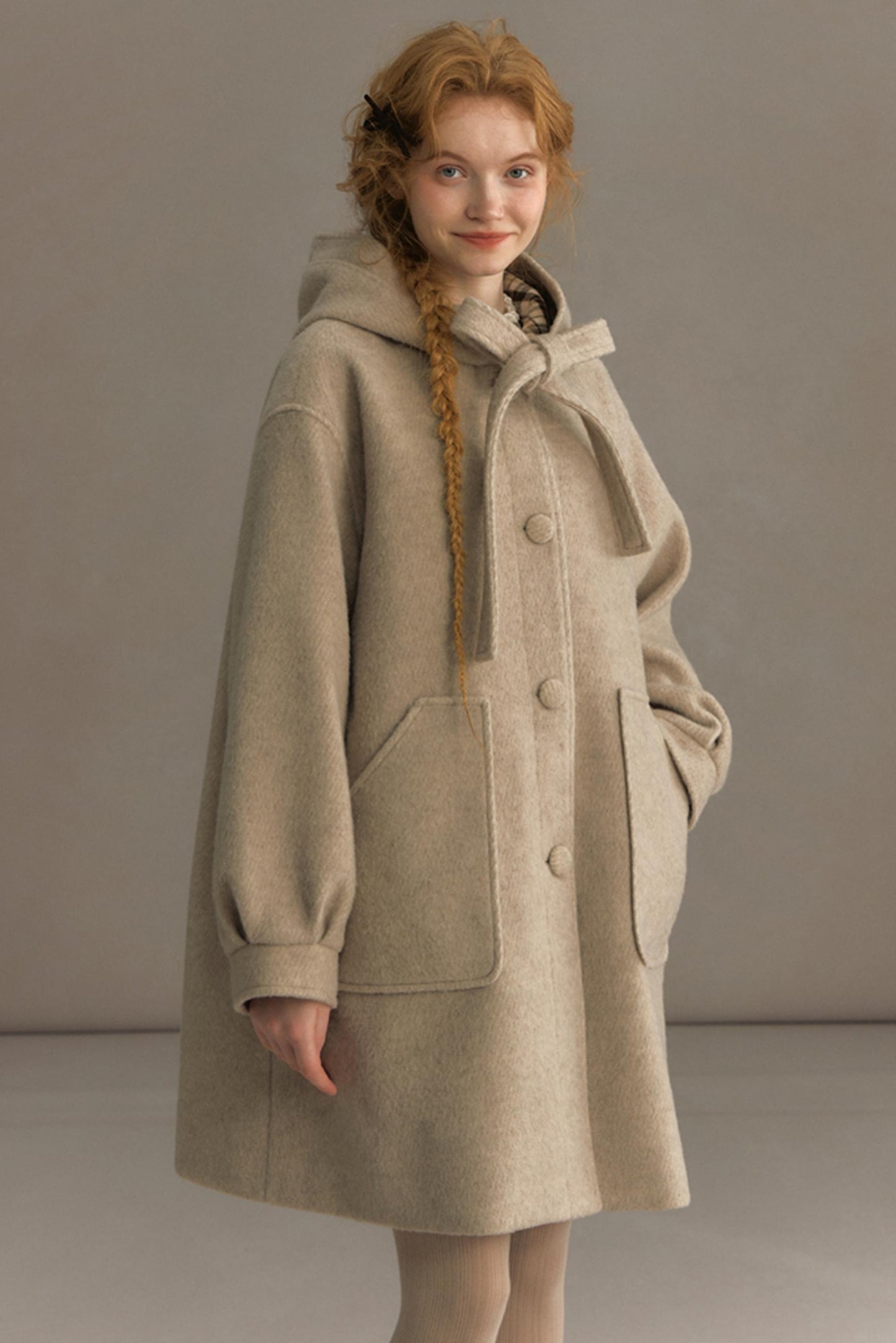 Snow Night Hooded Woolen Jacket