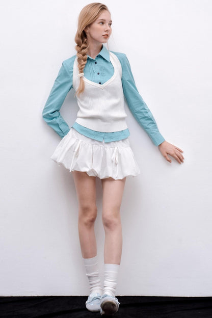 Halterneck Striped Camisole Top