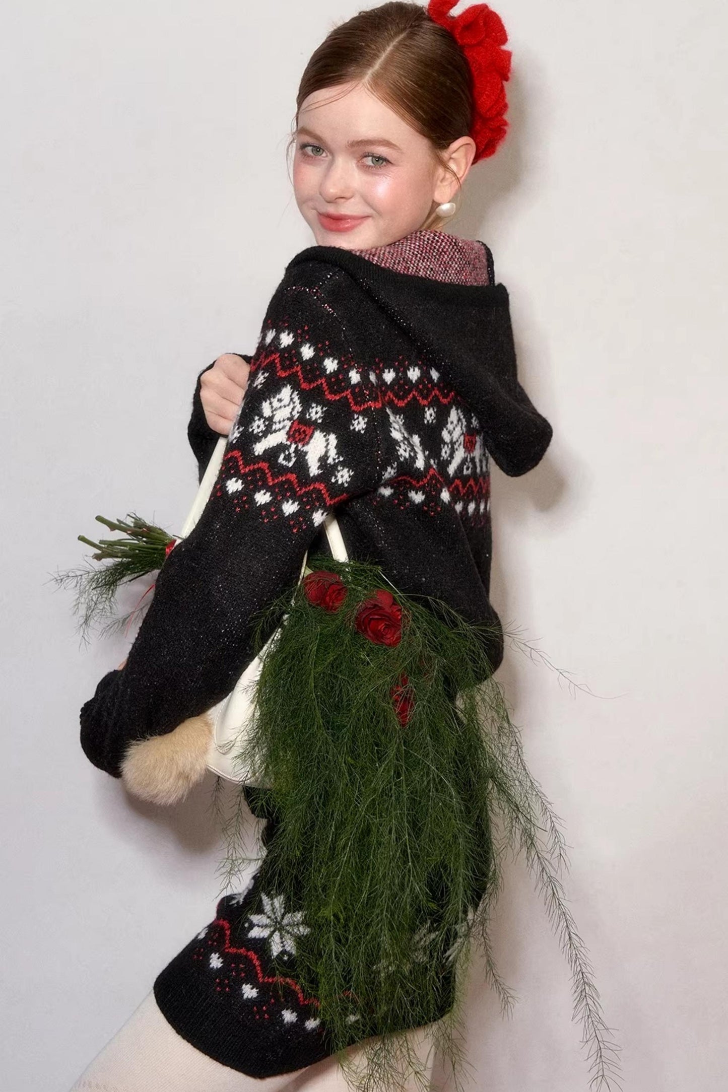 Wool Blend Fair Isle Jacket Set-Up