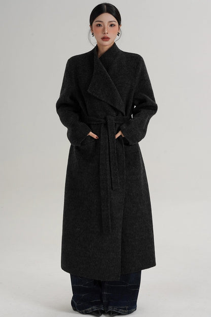 Charcoal Black Wool Coat