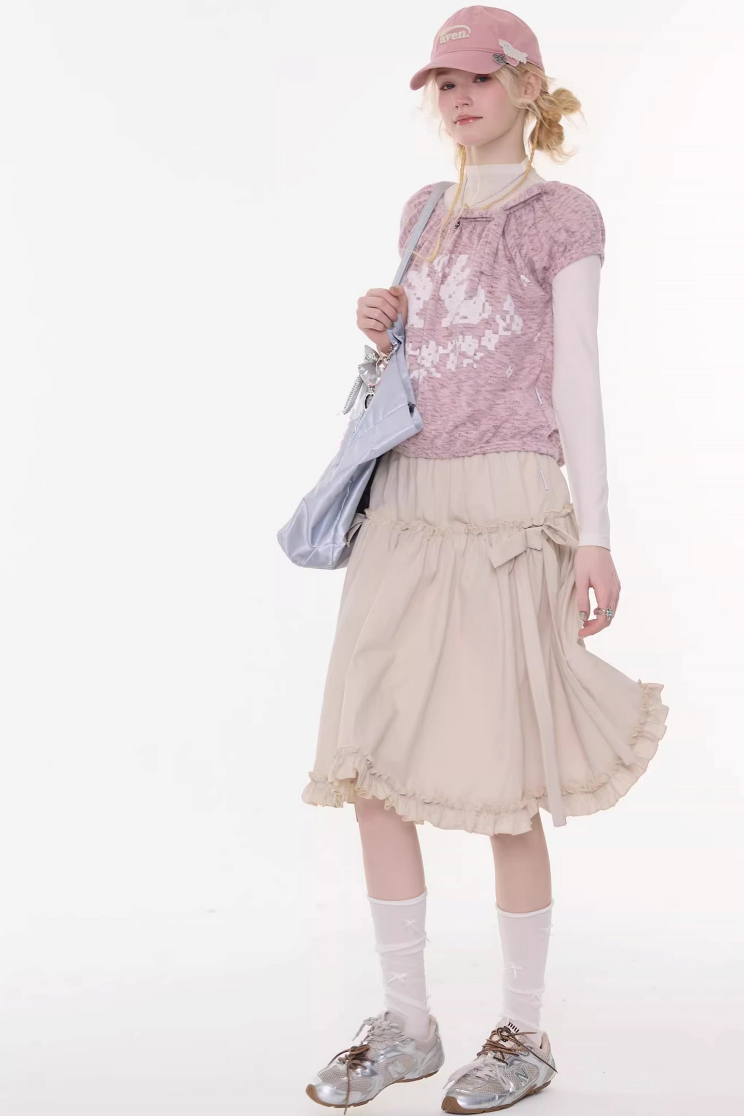 Rabbit Print Knit Blouse