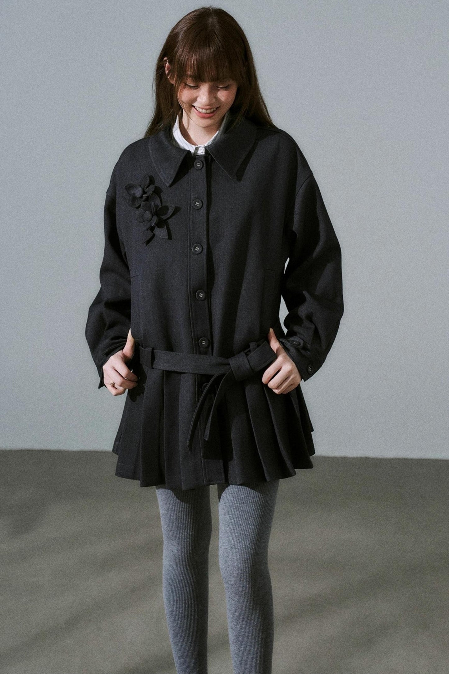 Forest Tencel Wool Trench Coat