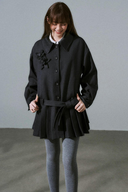 Forest Tencel Wool Trench Coat