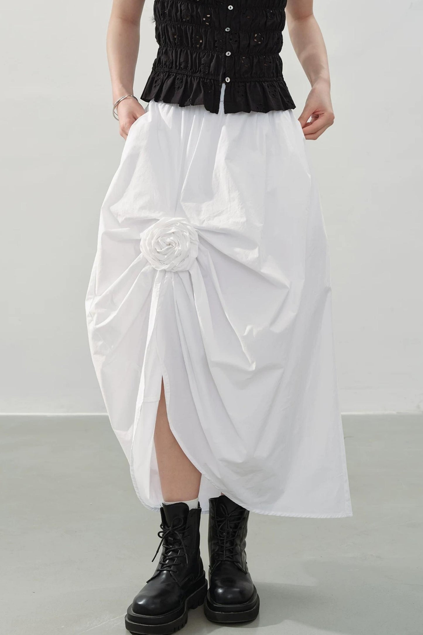 Mountain and Moon Pleated Skirt