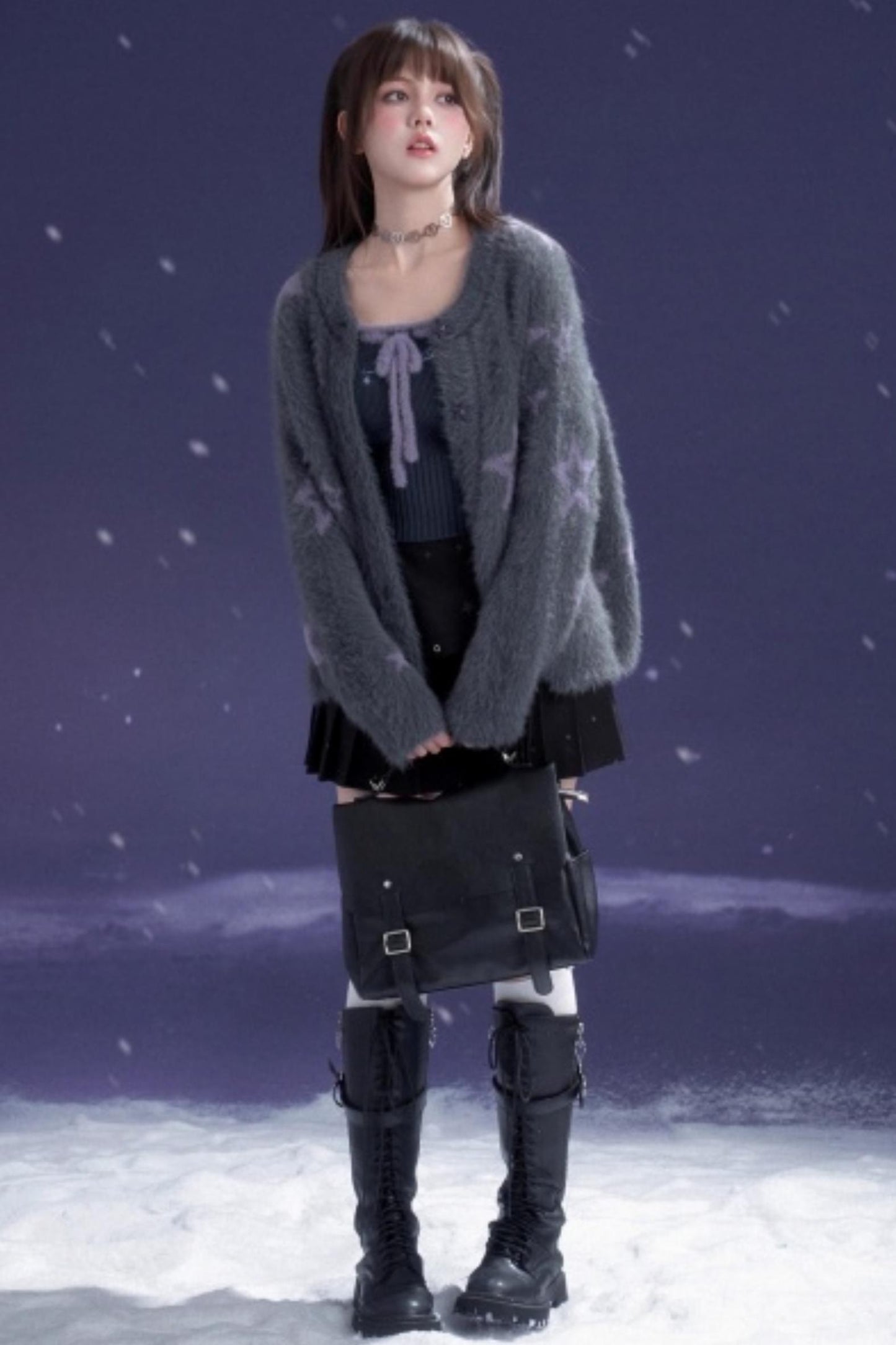 Dark Star Pleated Skirt