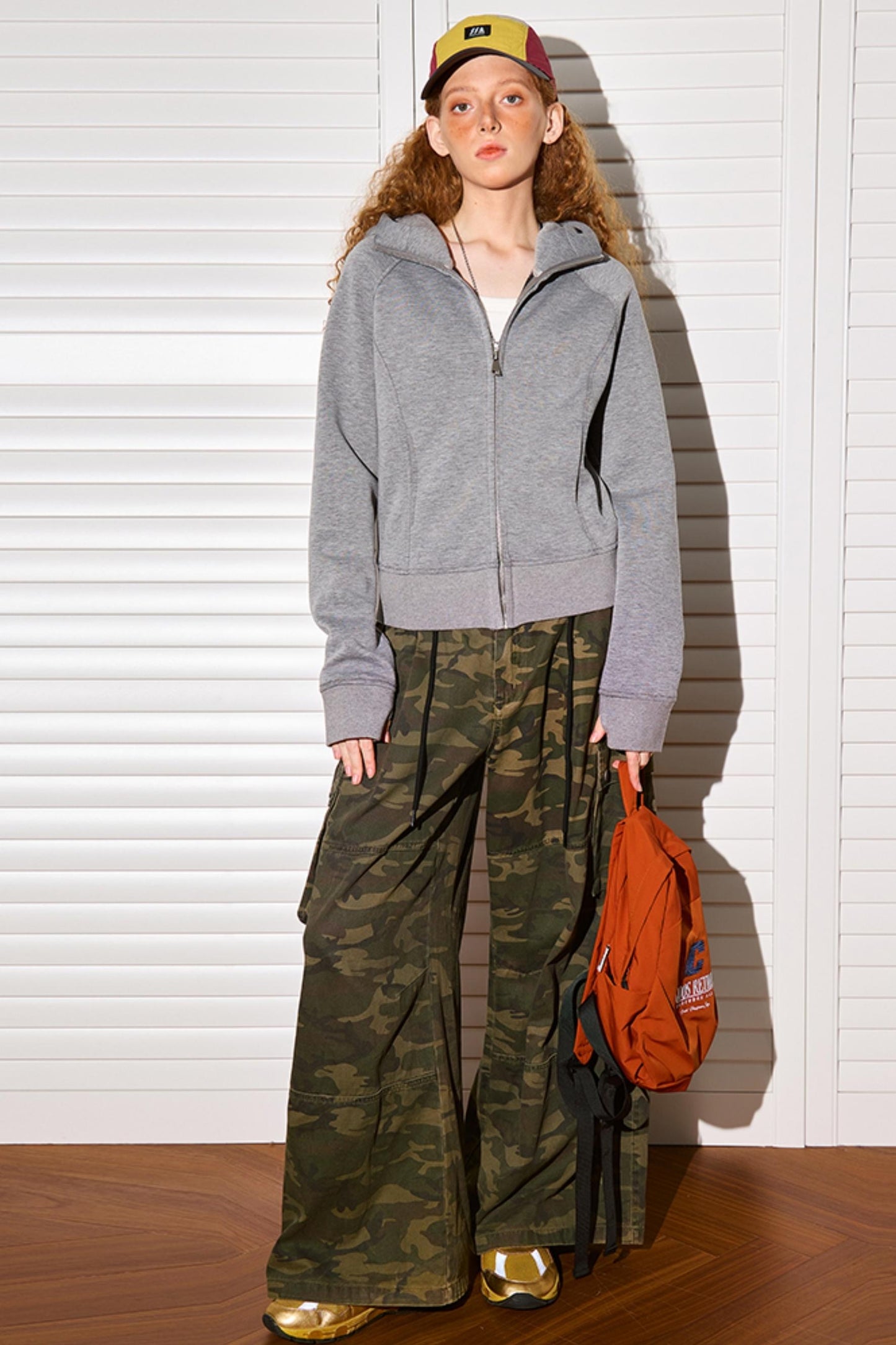 크롭 더블 지퍼 슬림 탑 