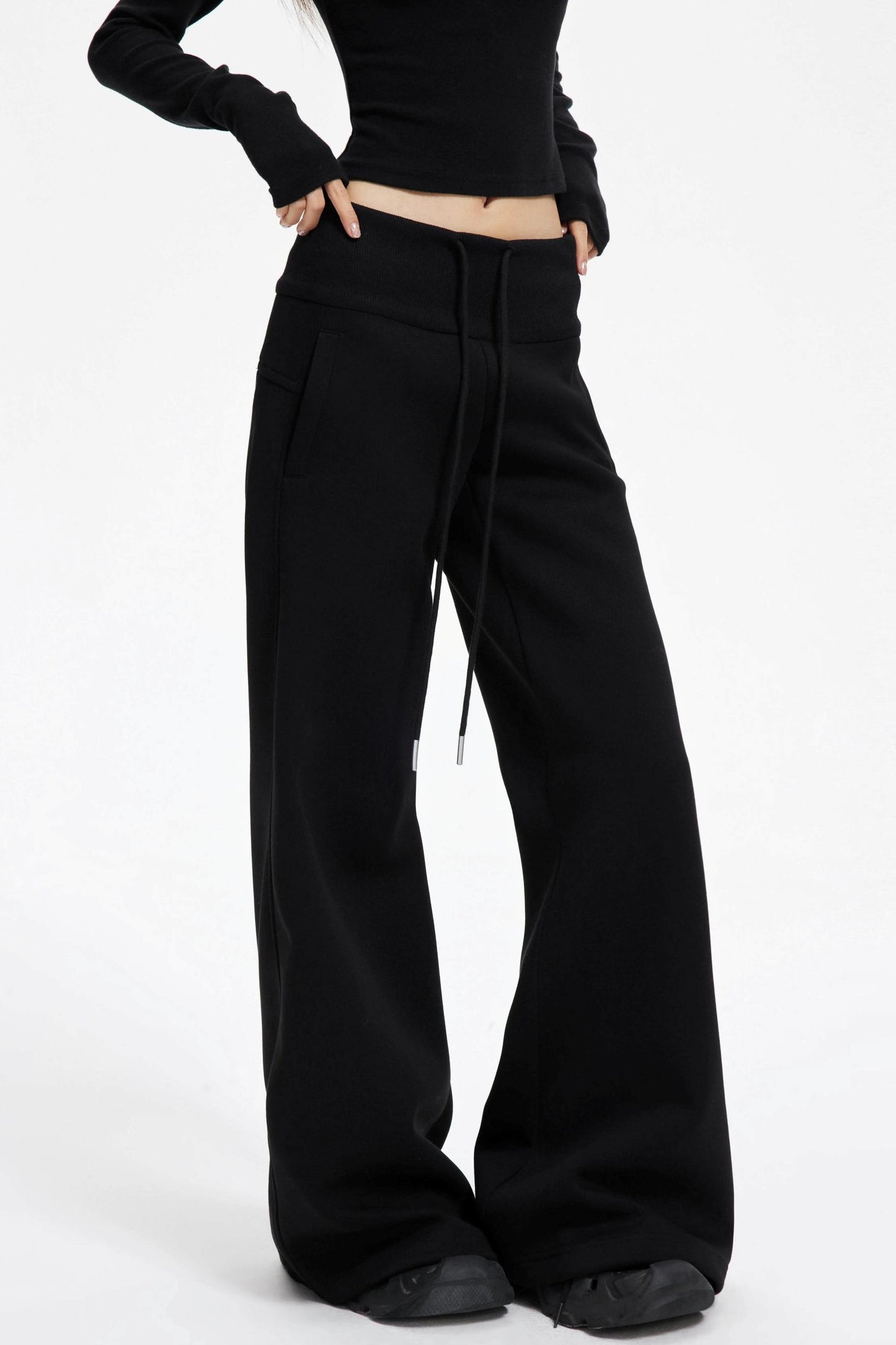 High Waist Wide Flared Sweatpants