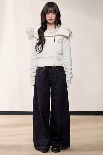 Hooded Fleece Slim Jacket