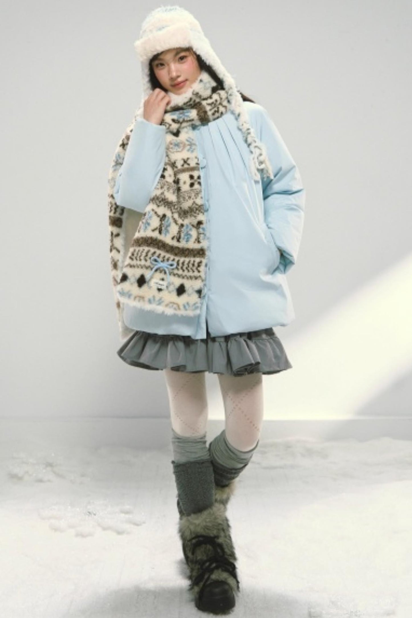 Fair Isle Plush Scarf