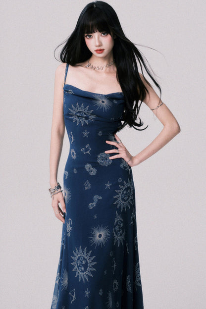 Halter Navy Dress