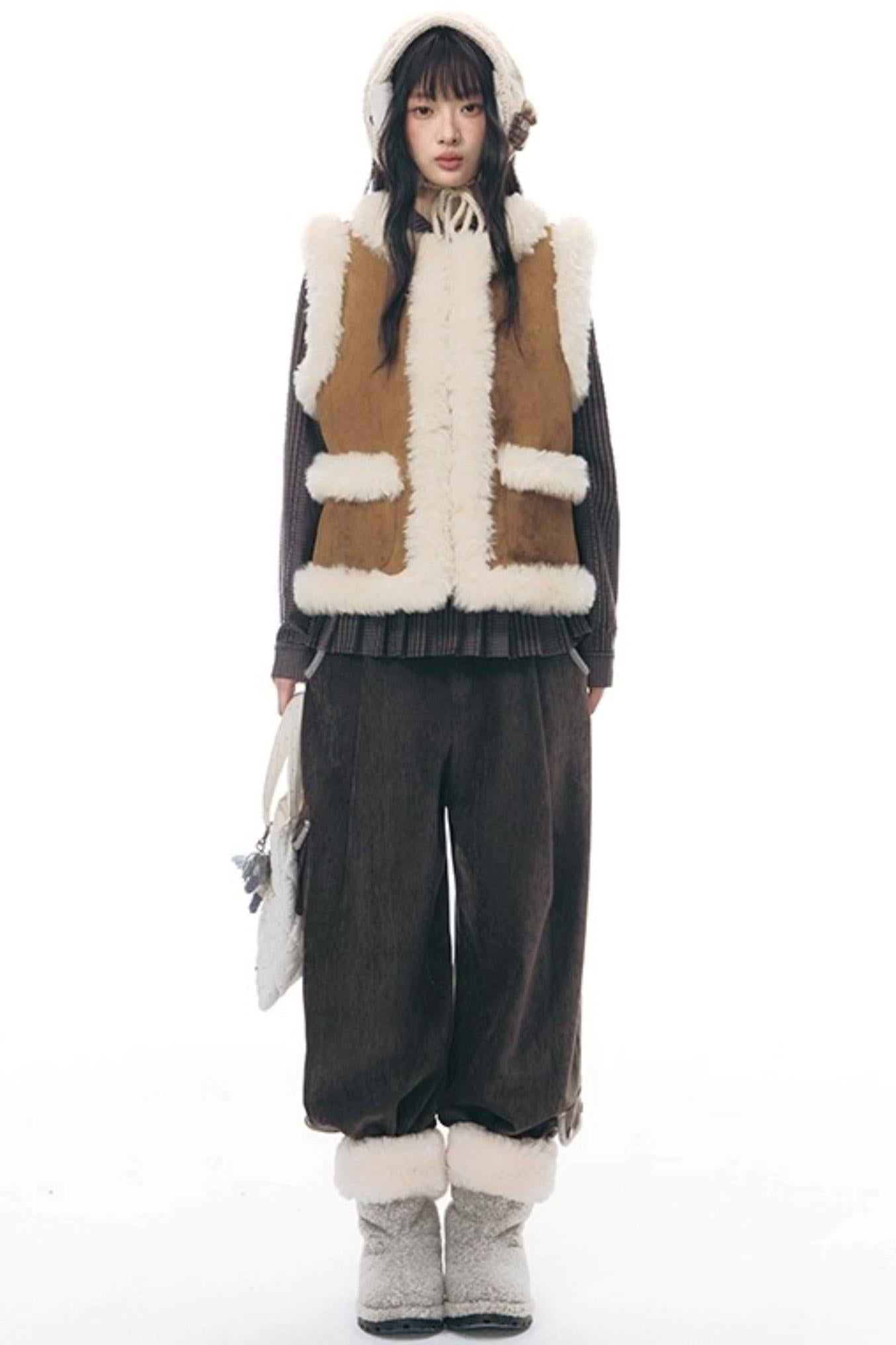 Vintage Reversible Suede Vest Jacket