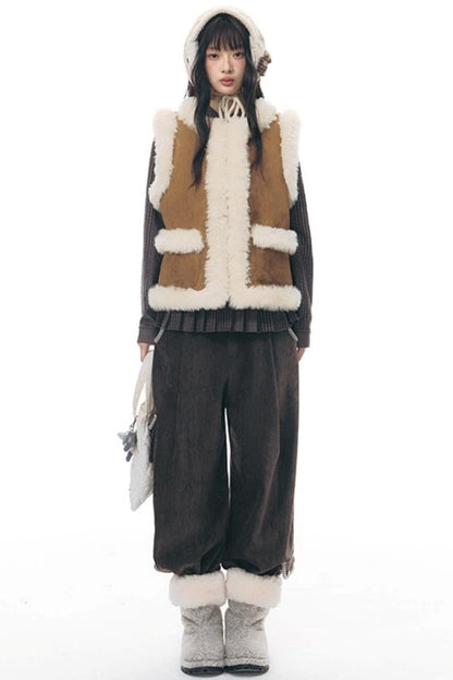 Vintage Reversible Suede Vest Jacket