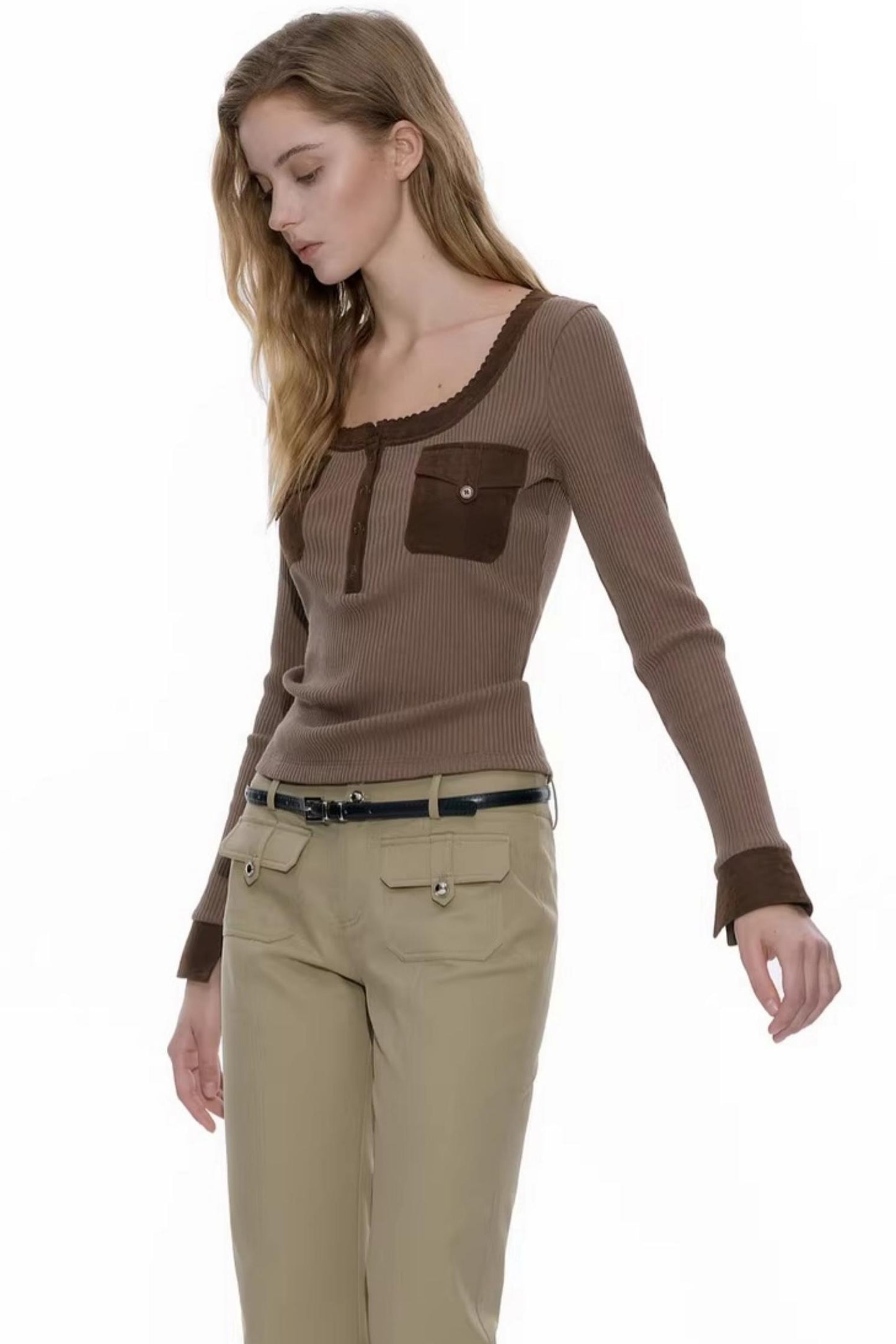 Henry Collar Knit Top