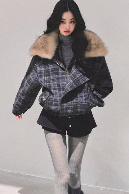 Hepburn Plaid Quilted Jacket