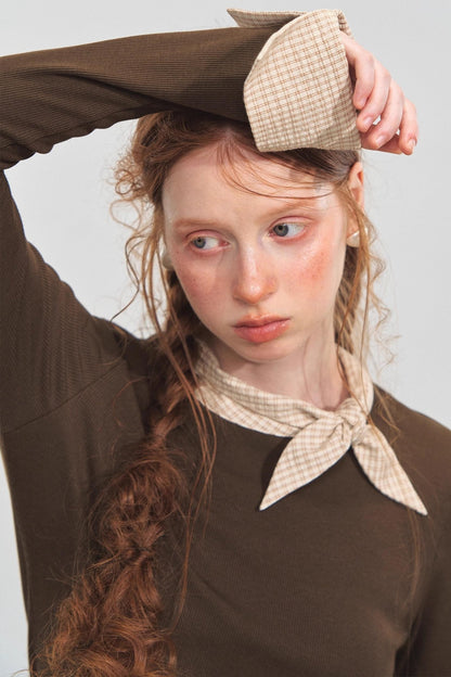 Bow Tie Slim Knit Top