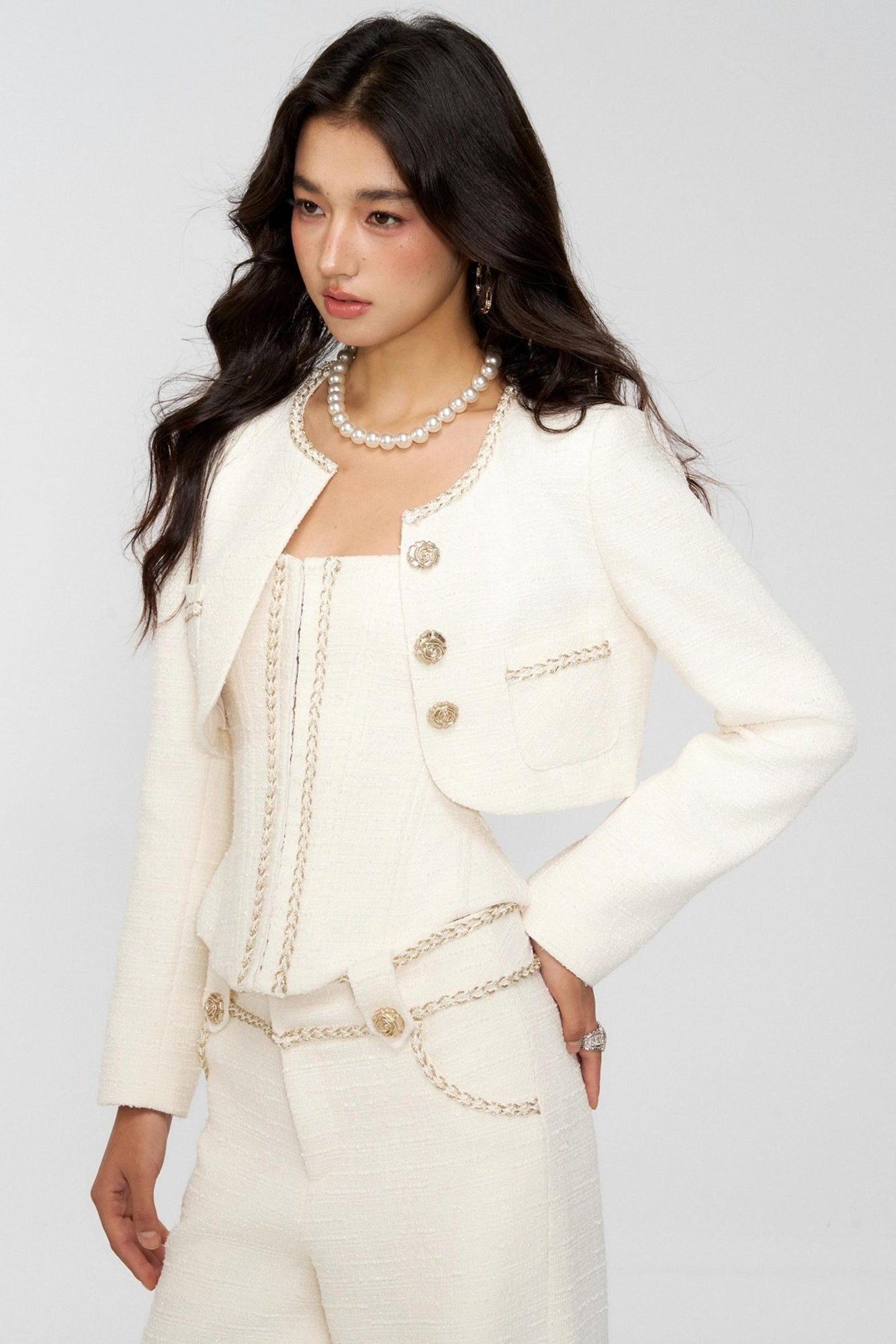 Milk Goose Three-Piece Jacket Set-Up