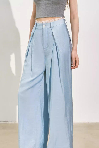 Pleated Organza Pants