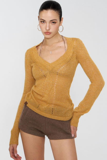 Autumn Glitter Knit Sweater