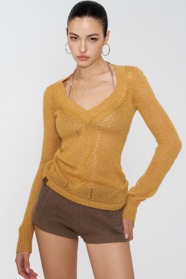 Autumn Glitter Knit Sweater
