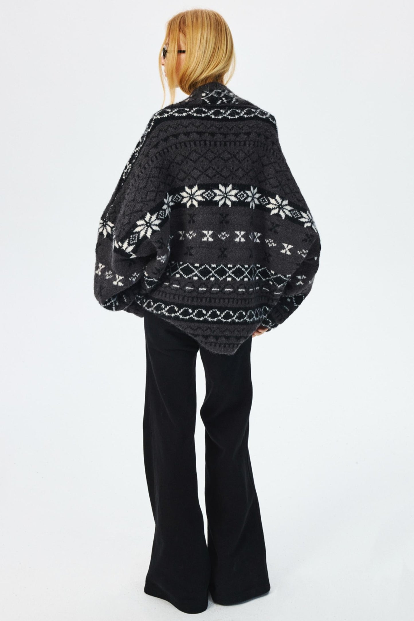 Winter Wool Fair Isle Sweater & Scarf Set-Up