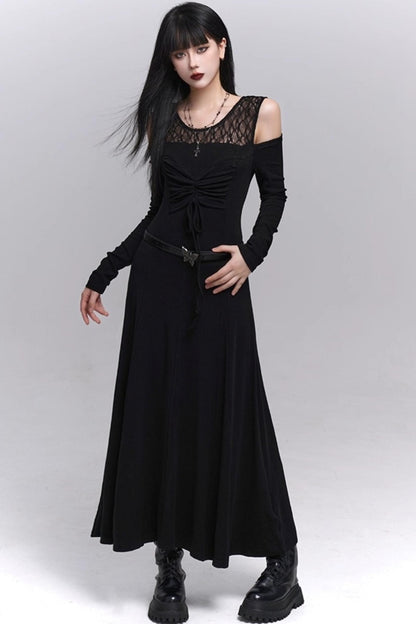 Black Long Sleeve Maxi Dress