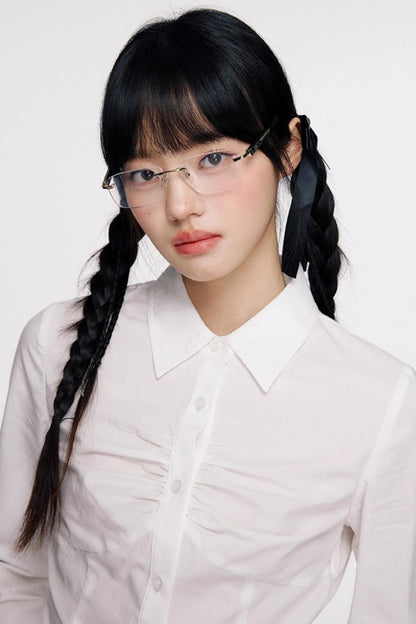 Nap Pleated Slim Spring Shirt