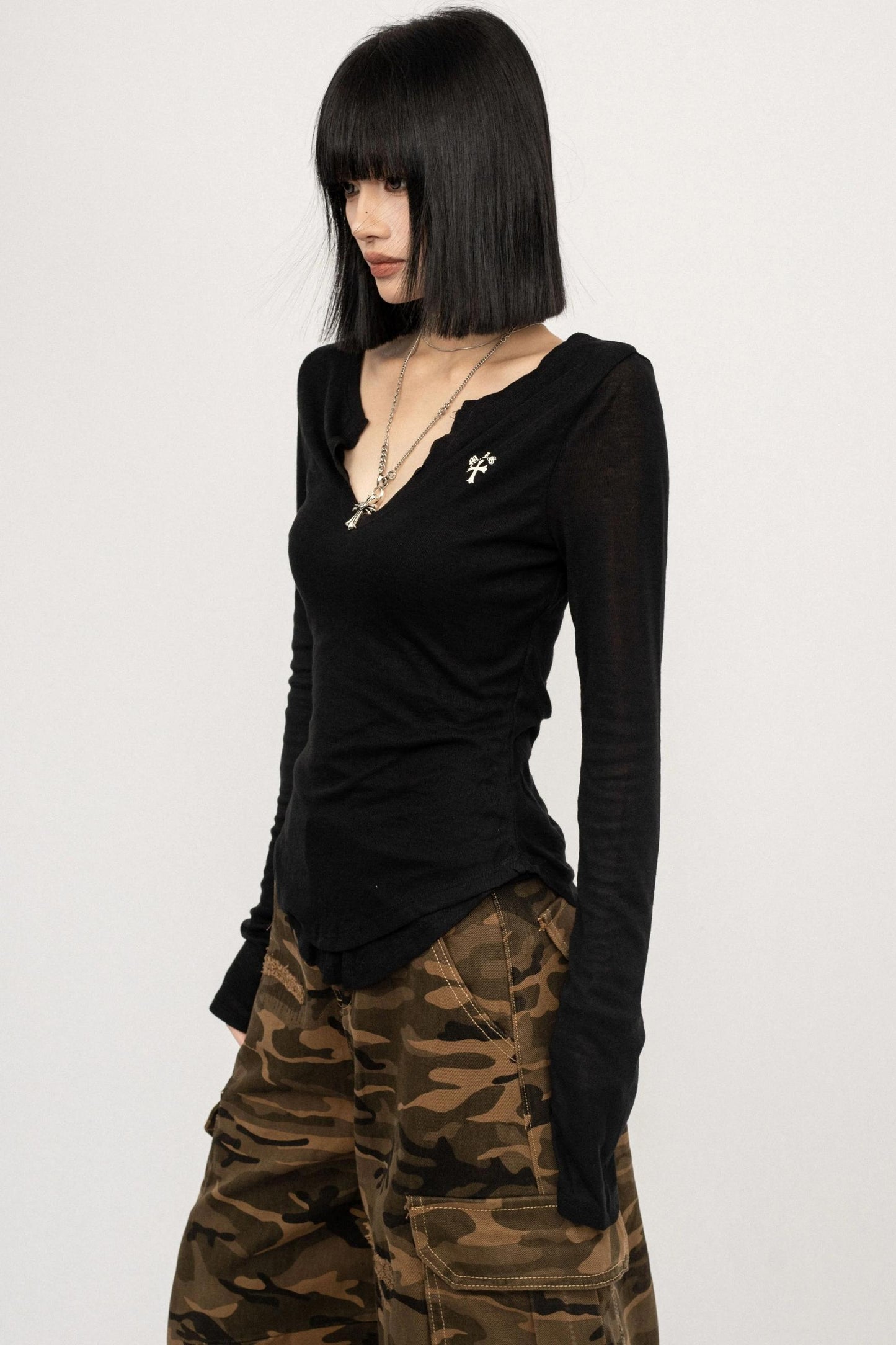 Spice Girl Black Long Sleeve Shirt