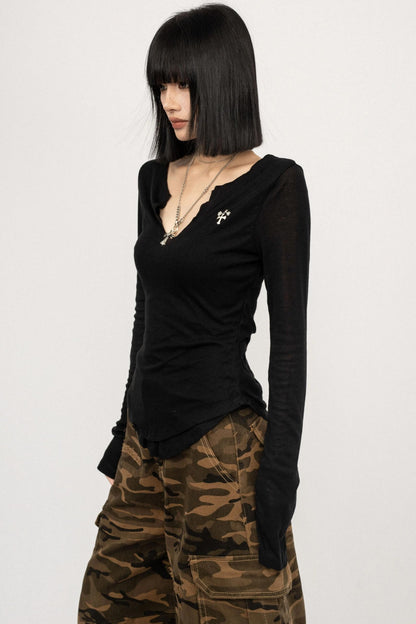 Spice Girl Black Long Sleeve Shirt