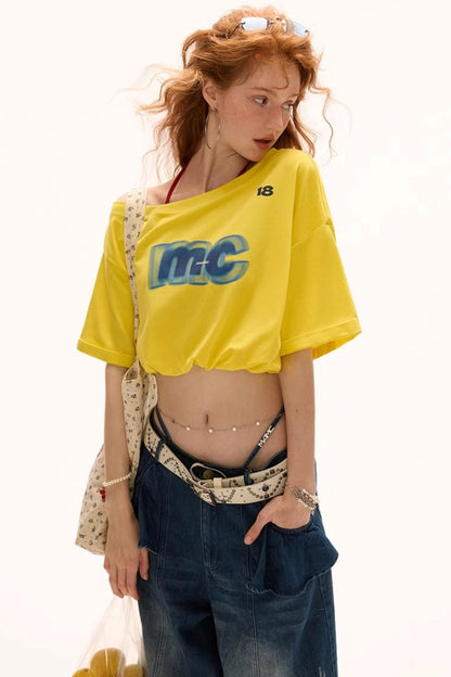 Casual Shoulder Cutout Tee