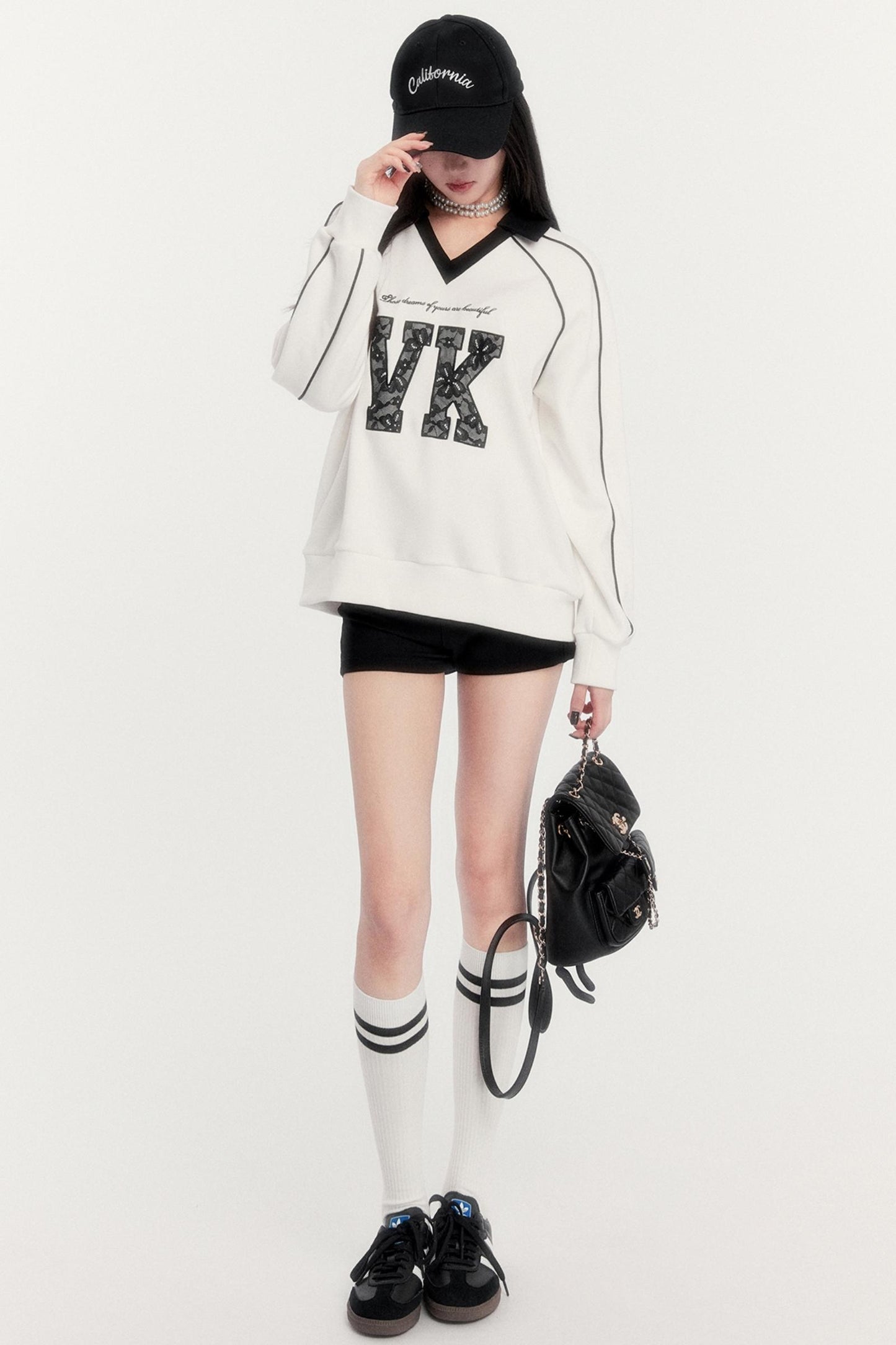 Velvet Retro Sweatshirt Top