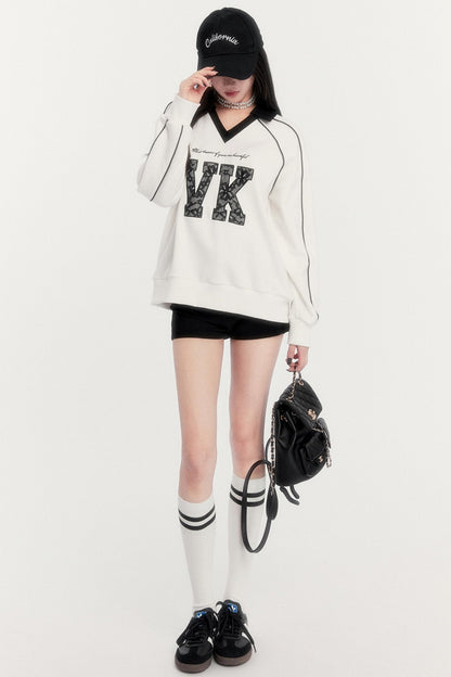 Velvet Retro Sweatshirt Top