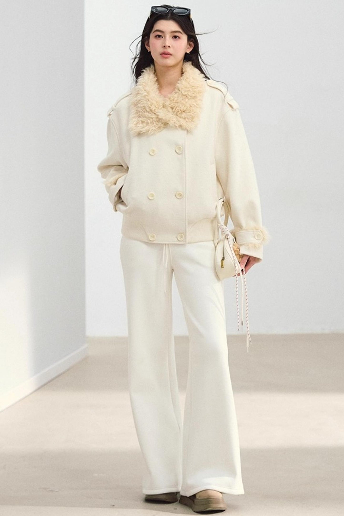 Lamb Wool Double-Breasted Jacket