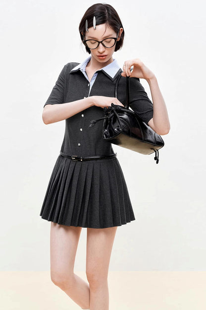 Summer Colorblock Polo Dress