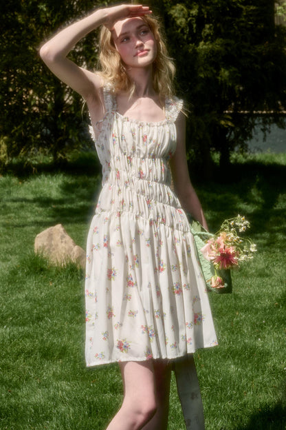 Vintage Floral Halter Dress