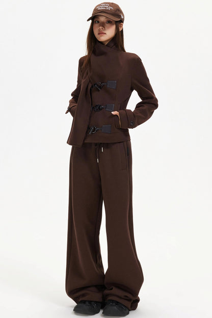 Retro Woolen Scarf Coat